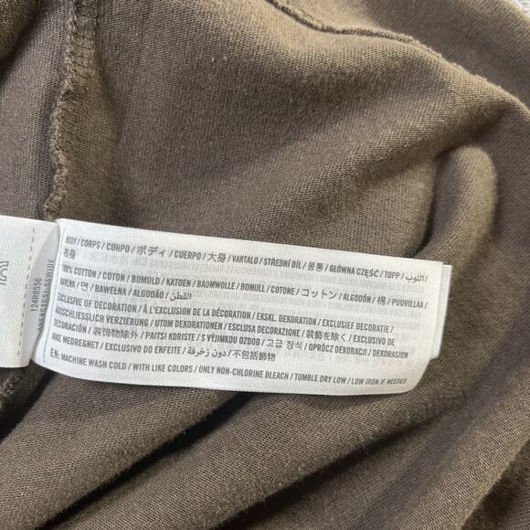 Abercrombie &‎ Fitch Shirt Mens Medium Brown Premium Essentials Oversized Tee - Picture 6 of 10